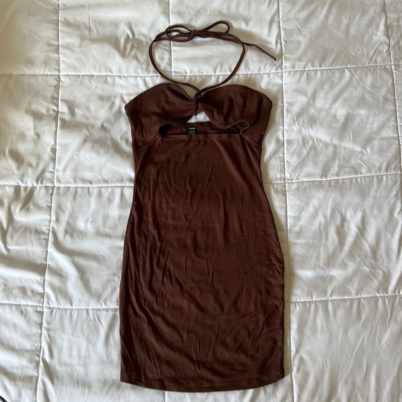 SHEIN Dresses & Skirts - Brown mini halter dress